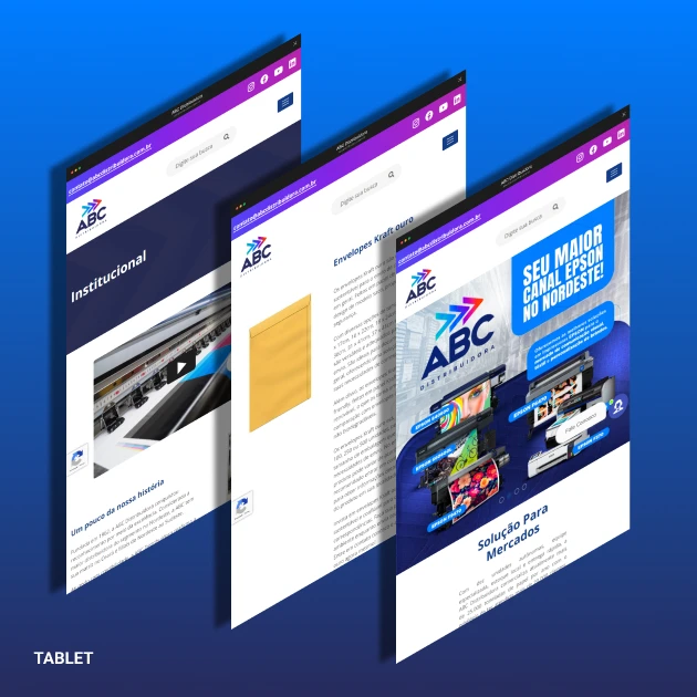 Catálogo do Projeto - ABC Distribuidora - Site Institucional