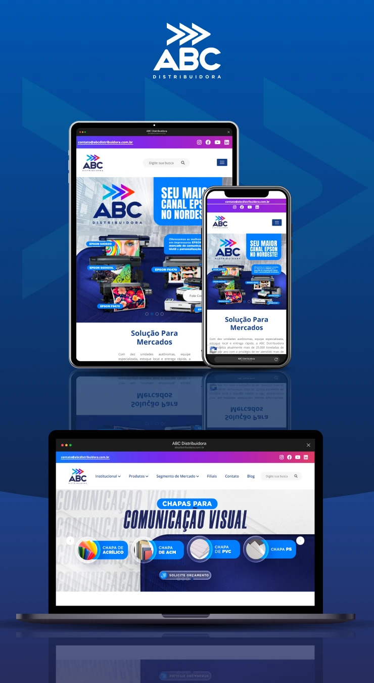 Catálogo do Projeto - ABC Distribuidora - Site Institucional