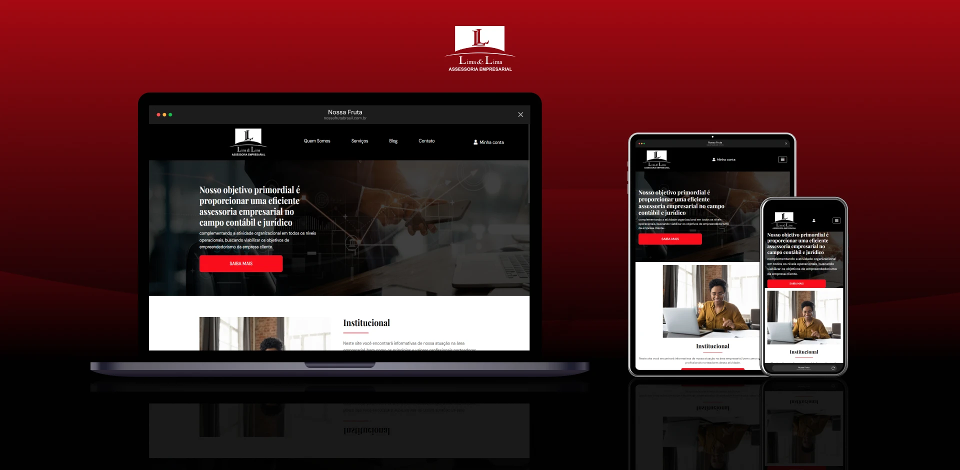 Catálogo do Projeto - Lima & Lima - Assessoria Empresarial - Site Institucional
